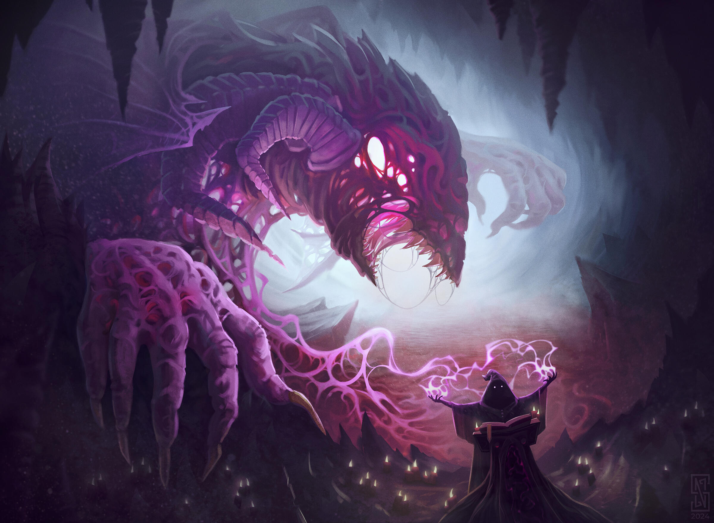 MTG Portfolio Illustration "Demonic Rising"